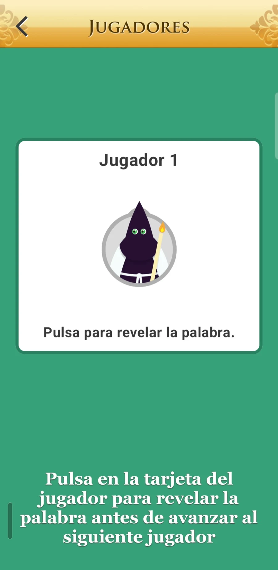 Pantalla de reparto de roles del modo Impostor